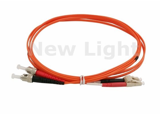 Orange LC-ST Duplex Optical Fiber Patch Cord 3 Meter Długość Wysokiej Prędkości Transmisja Danych