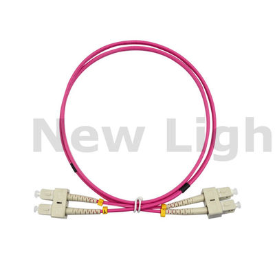 3 metry SC-SC OM4 Duplex Fiber Optic Patch Cord z klipem do szybkiej transmisji danych