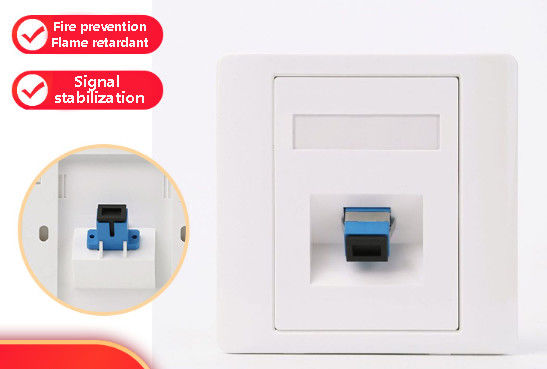 Pojedyncze gniazdo natynkowe LC/SC z uniwersalną kompatybilnością dla wszystkich standardowych wtyczek