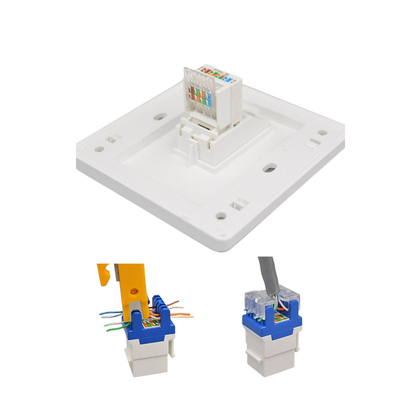 110-240V CAT5 CAT6 CAT7 Gniazda wielofunkcyjne Przełącznik ścienne Białe/Czarne