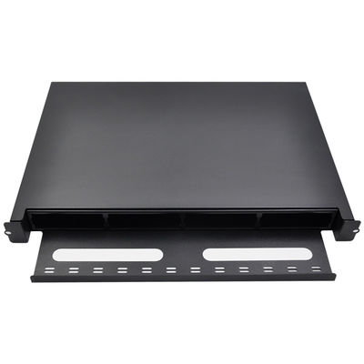 1U 19 Inch Rack Mount Fiber Optic Distribution Box z 96core LC Fiber Count i chłodnie walcowanej stali 1.2T materiału