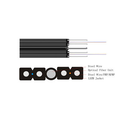 Samonośny kabel abonencki FTTH z płaszczem LSZH i światłowodem jednomodowym G652A1 do zastosowań napowietrznych