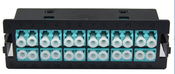 Czarny panel LC Duplex 24 port Fiber Optic Patch Panel z instalacją klipa do 1U Rack Mount Distribution Box