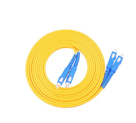 Blue Duplex Fiber Optic Patch Cord SC UPC Single Mode 1310nm z kablem G652D i utratą wstawienia ≤ 0,3 dB